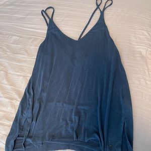 Navy tank top with cross in the back